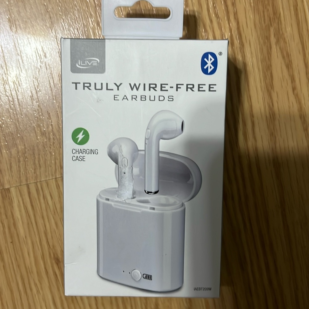 I live truly wire, free earbuds, charging case